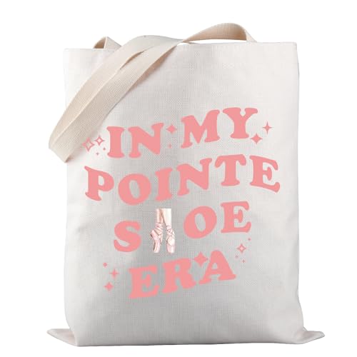 PWHAOO Ballet Footwear Tote Bag In My Pointe Shoe Era Ballet Dance Lover Gift (Pointe Shoe TOTE)