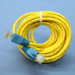 #US 5G454-15R Yellow Cat5 15ft Ethernet Cable Data Patch Cord Network 5-Pack