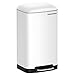 Produktbild SONGMICS Mülleimer, 30 l, mit Pedal aus Stahl, Inneneimer und Deckel, Griff, Soft-Close, luftdicht, für Küche, Wohnzimmer, Weiß LTB01W