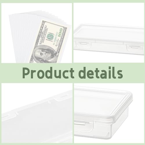 100 piezas porta billetes con 2 cajas plásticas para billetes miniatura 2