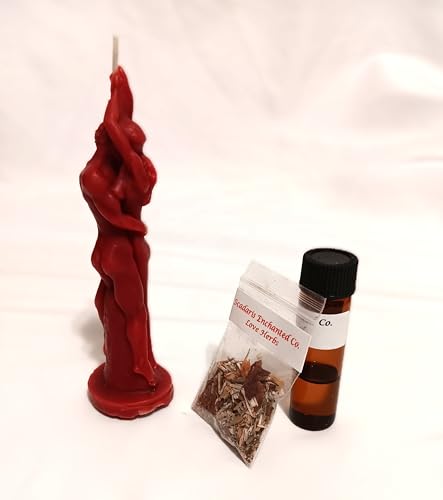 Couple Candle Love Spell Kit, Red Come to Me Candle,