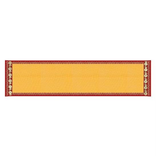 Premium Yellow Gota Long Floor Runner Mat, Nylon Fiber, Traditional Ethnic Border, Multi-Color, 2x8 ft, 300 Grams-picture-31