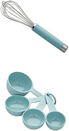 KitchenAid Gourmet Utility Whisk, 10.5-Inch, Matte Aqua Sky & KitchenAid Measuring Cups, Set Of 4, Aqua Sky image 2