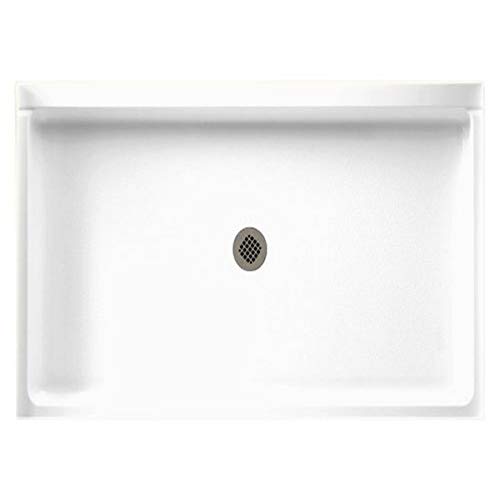 Swanstone R-3460-010 Veritek Center Drain Shower Base, 60" L x 34" H x 5.5" H, White