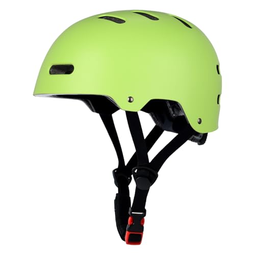 Skateboard Bike Helmet, Youth Adult Men Women Kids Boys Girls,Green,Medium