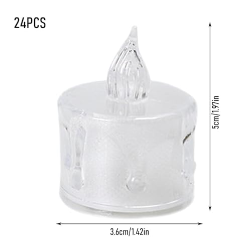 Velas LED sin llama intermitentes a pilas con cristal 5