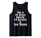 Lustiges Restaurant Geschirrspüler Kostüm Cafe Shop Geschirrspüler Tank Top