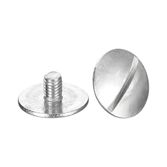 uxcell M3x4mm Extra Large Flat Head Slotted Screws, 5pcs 304 Stainless ...