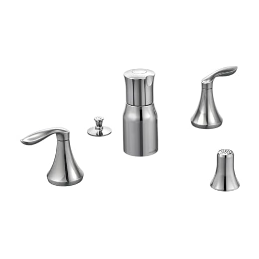 Moen T5220 Eva Two-Handle Bidet Faucet, Valve Required, Chrome
