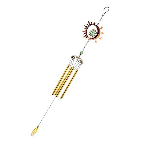 YARDWE Ferro Sun Wind Carrilhão Metal Jardim Arte Pendurada Windchimes Jardim Sinos de Vento Pingent