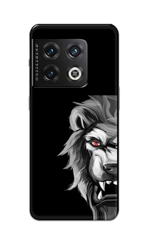 Image of PRINTFIDAA Plastic Printed Hard Back Cover Case For Oneplus 10 Pro 5G Back Cover (Angry Lion) -112, Multi