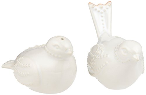 Lenox French Perle White Bird Salt and Pepper Set -