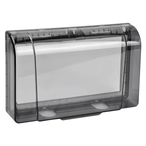 Protector de Enchufes Exterior Tipo 86: Cubierta Impermeable para Caja de Enchufe en Pared, Autoadhesivo Transparente, Ideal para Enchufes en Áreas Húmedas como Baño, Cocina y Dormitorio (doble)