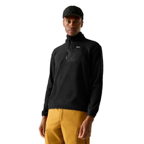 Regatta Frankie - Pile da uomo con mezza zip, in pile Frankie con mezza zip, Nero, XL