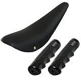 CYCLEZ 20" Comfortable Lowrider Bike Banana Saddle Vinyl Black with 2 Lowrider Black Grips. Replacem
