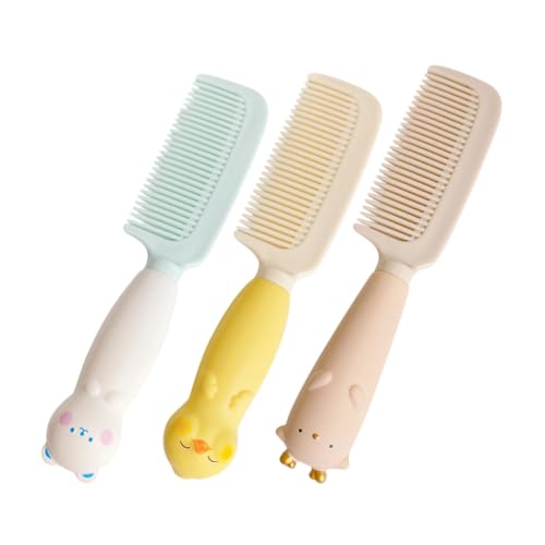 BESTYASH 3 Piezas peine de animales cepillado estilo ondulado peine de damas peines para el cabello para mujeres peine de pelo rizado peine mojado peines a granel el plastico
