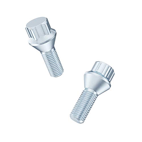 4Pcs Locking Silver Lug Bolts 12X1.5 With 2 Socket Keys (26Mm Oem Shank Length) Cone Seat Compatible With Bmw 128I 135I 318I 320I 325I 328I 335I M3 525I 528I 530I 535I M5 Z3 Z4 E36 E46 E60 E90 E92 E93 #TOP7