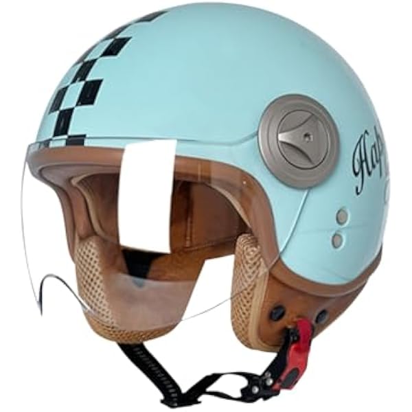 Kask motocyklowy Harley dla dorosłych, modny, półotwarty kask z okularami ochronnymi, przeszedł test bezpieczeństwa w ruchu drogowym, aby skutecznie chronić bezpieczeństwo głowy