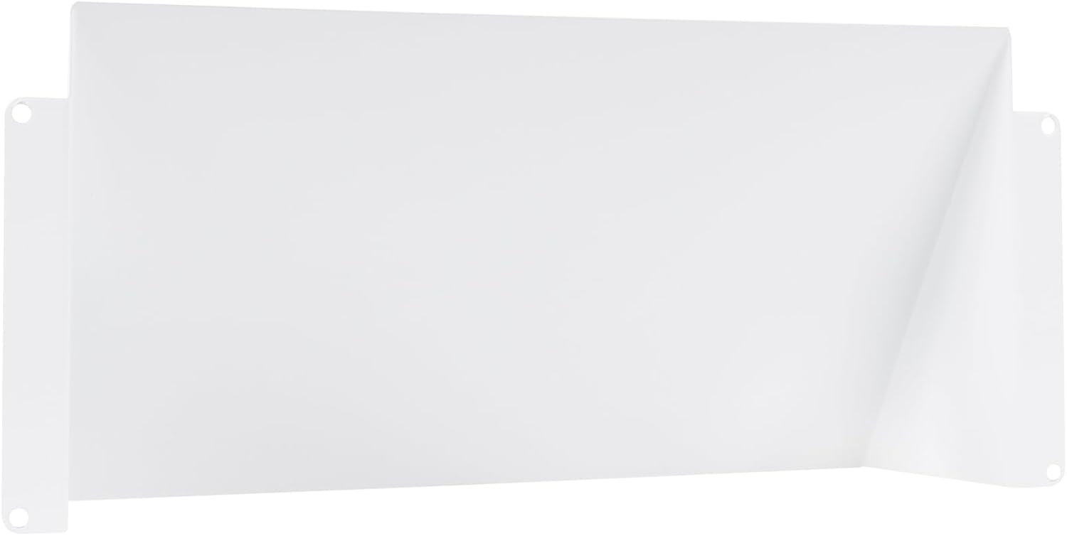 Vent Systems 10 x 5 Inch White Galvanized Steel Vent Deflector – Wall Dryer AC Vent Deflector – Outdoor Exhaust Vent Guard RV Side Vent Cover - Trailer Air Vent Rain Cover for HVAC System