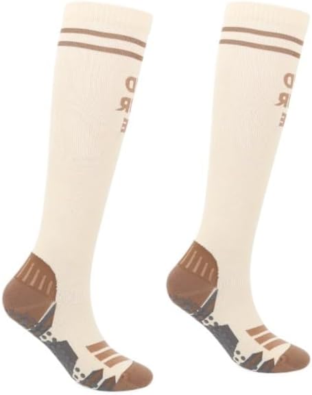 Sports Socks Long Tube Adhesive Anti Slip Slim Leg for Circulation, Athletic Recovery & Travel