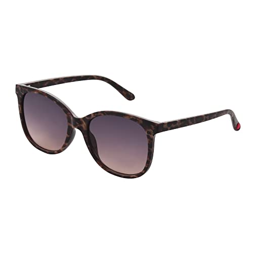 Betsey Johnson Women's Casual Couture Sunglasses Cateye, Brown Leopard, 57mm