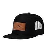 EDSG Custom Hat for Men Women, Trucker Hat, Personalized Baseball Caps, Adjustable Snapback Cap (US, Alpha, Large, 22.05-23.63in, Black)