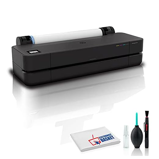 HEWLETT PACKARD DesignJet T250 Large Format Compact Wireless Plotter Printer - 24", with Mobile Printing (5HB06A) + Cleaning Kit