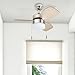Honeywell Ceiling Fans Ocean Breeze Modern 30 Inch Ceiling Fan with Light, Pull Chain LED Indoor Fan with 3 Blades, Satin Nickel and Light Oak Blade Finish Options, Brushed Nickel (50601-01)