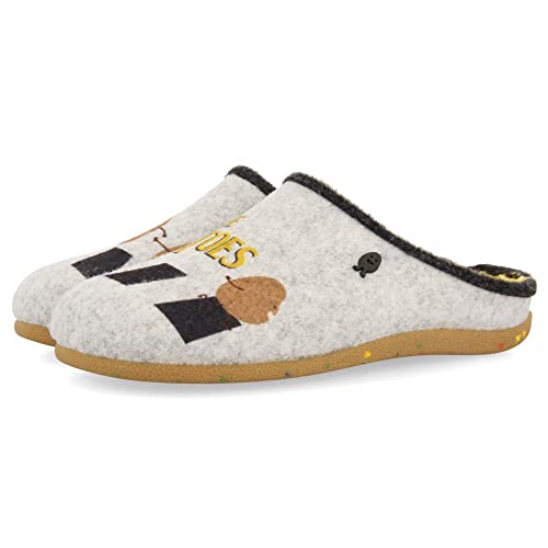 HOT POTATOES BLATO, Pantuflas Hombre, Gris, 43 EU