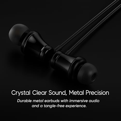 Image of Oasis' Type-C Wired Earphones with HD Mic, Deep Bass & Volume Control- Black