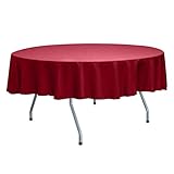 Ultimate Textile Reversible Shantung Satin - Majestic 60-Inch Round Tablecloth - Fits Tables Smaller
