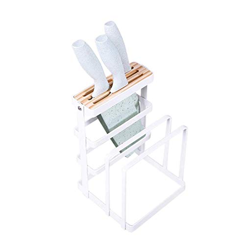 Acquire Kitchen Small Fresh Vertical Knife Holder Knife Holder Rack Multifunctional Kitchen Knife Pot Lid Cutting Board Knife Storage Rack #TOP5
