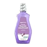 Amazon Basics Anticavity Fluoride Mouthwash, Alcohol Free, Violet Mint, 1 Liter, 33.8 Fluid Ounces, 1-Pack (Previously Solimo)