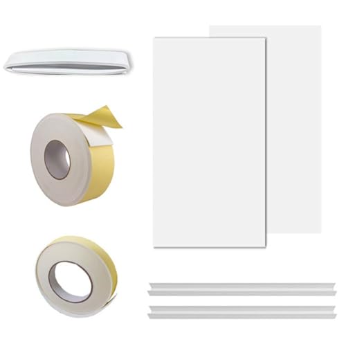 URPIZY Kit de aislamiento de aire acondicionado de dos piezas de espuma con tira de sellado EVA, reduce el ruido y los costes de energía, para ventanas 5000 – 22000 BTU, fácil montaje