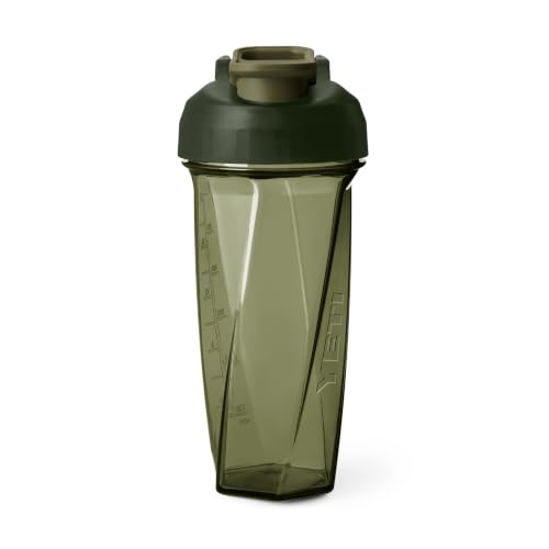Image of YETI Yonder Helimix Vortex Blender Shaker Bottle Holds up to 27oz | No Blending Ball or Whisk | USA Made | Portable Pre Workout Whey Protein Drink Shaker Cup | Dishwasher Safe, Olive