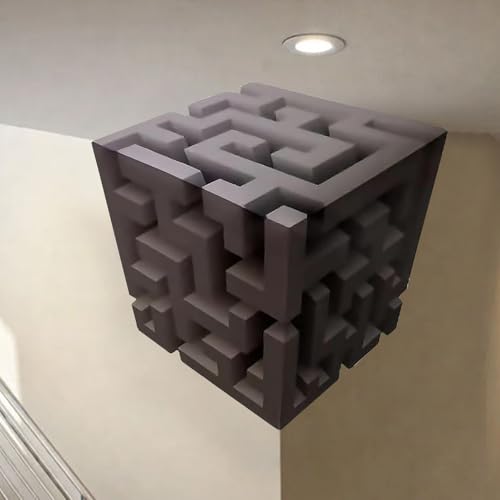 3D Illusion Wandtattoo Ecke - Geometrische Optische Täuschung Würfel Tapete | Ablösbares Selbstklebendes Moderne Kunst Wandbild Wohnzimmer...