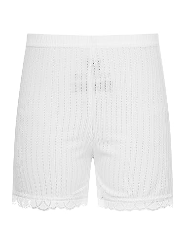 Kids Girls Safety Leggings Shorts Lace Trim Dance Bike Shorts Breathable Yoga Athletic Sports Shorts