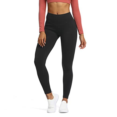 Aoxjox Seamless Legging For Women Carbon Tummy Control Workout Gym Sport Active Yoga Fitness Pants (Black, Small) #TOP1