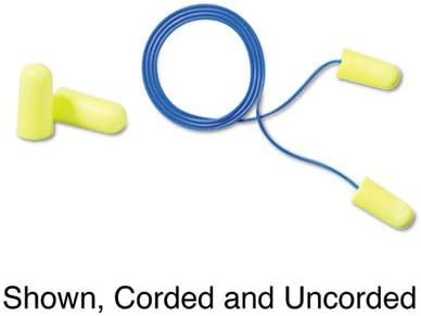 3M - E-A-Rsoft Yellow Neon Soft Foam Earplugs, Uncorded, Regular Size, 200/Box - Sold As 1 Box - Made of self-adjusting foam with a tapered shape for increased comfort.