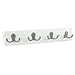 Coat and Garment Rack, 4 Hook, Nickel