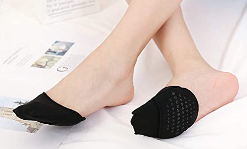 Lovful 5 Pack Women Non Slip Toe Toppers Socks No Show Liner Socks Half Socks,Multicoloured #TOP4