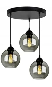FKL DESIGN Home Deco Deckenlampe Pendellampe Hängelampe Wandlampe Tischlampe Leuchte Pendelleuchte Kugel Schwarz Lampe aus Serie N100 (ER3)