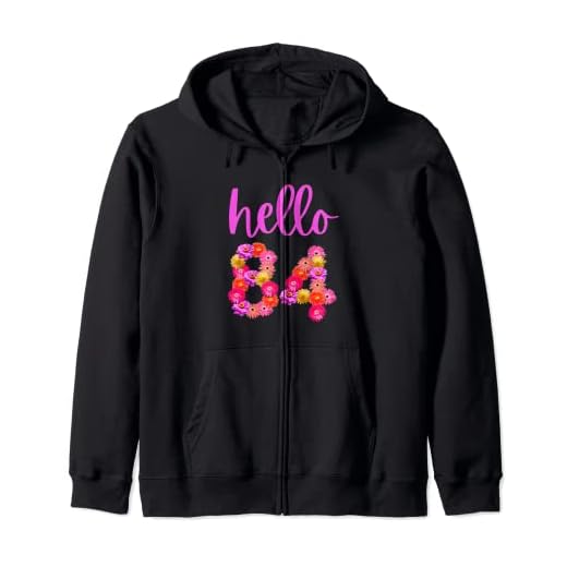 Flor de cumpleaños de 84 años Hola 84 Es mi cumpleaños 84 Sudadera con Capucha