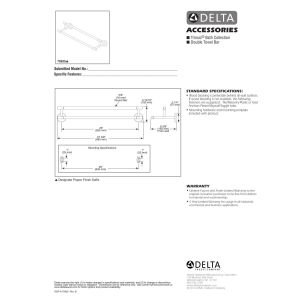 Image of DELTA FAUCET 75925-RB Trinsic 24 in. Double Wall Mount Towel Bar Bath Hardware Accessory in Venetian Bronze