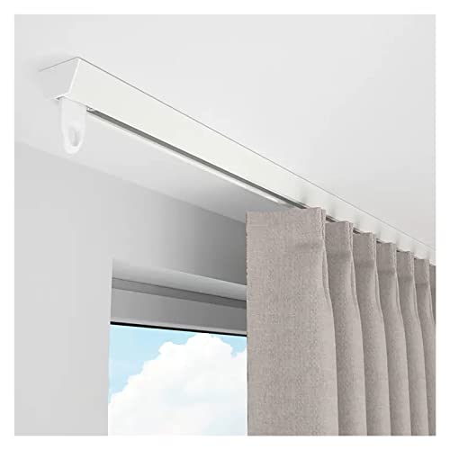 Sistema de riel de aluminio resistente montado en el techo para separadores de habitaciones de 3,05 m con diseño sin ranuras y accesorios, ideal para espacios comerciales y hospitales (color: #2)