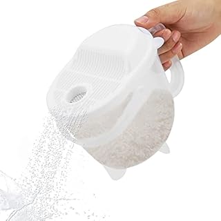 Rice Washing Bowl, Quinoa Strainer Grains Washing Colander for Rice Washing - 19×12×16cm