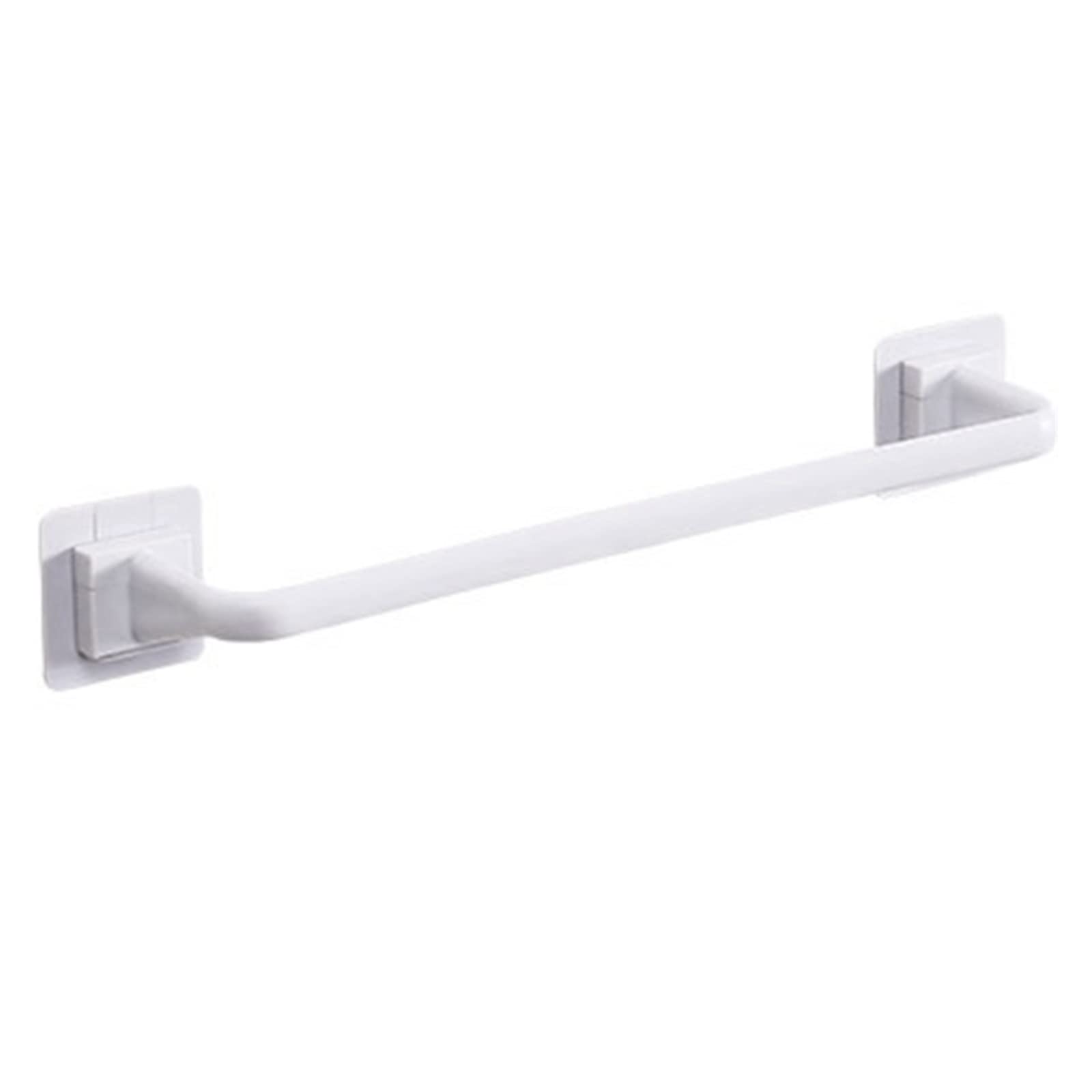 Toallero sin taladro para evitar romper azulejos con estante blanco de cocina