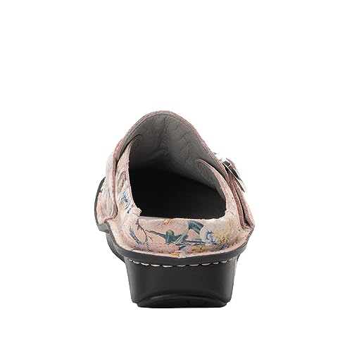 Image of Alegria Women's Brigid Leather Moc Toe Open Back Clog with Heel Cup | Casual Shoes