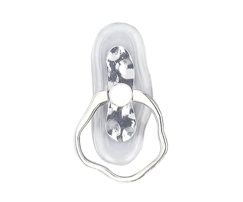 【フラワーリング】FLOWERING スマートフォンリング ぷっくりクリア SAR0089-SV（シルバー） [各種スマートフォン用]