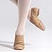Stelle Jazz Shoes for Women Men Leather Upper Slip-on Dance Shoes Unisex（Tan,8.5